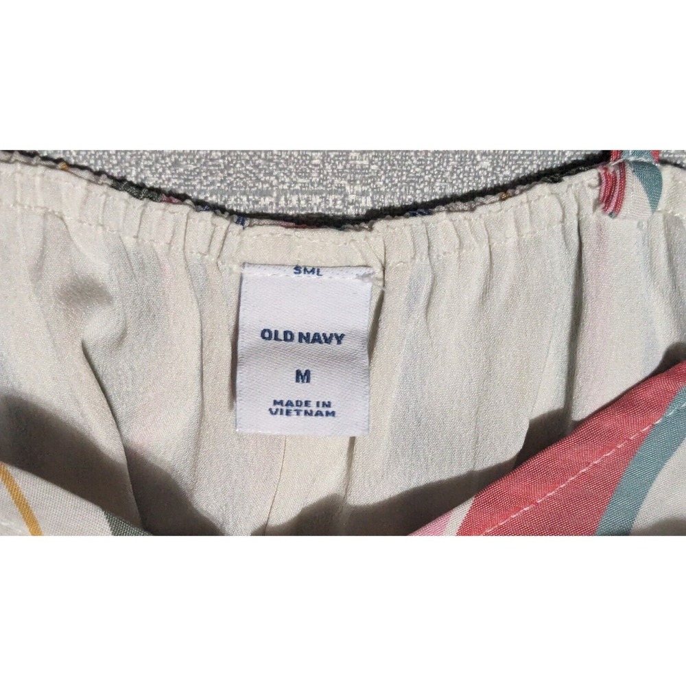 Old Navy Women's Multi Stripe V-Neck Maxi Shift Dress Cross Back Strap Medium - Picture 4 of 12